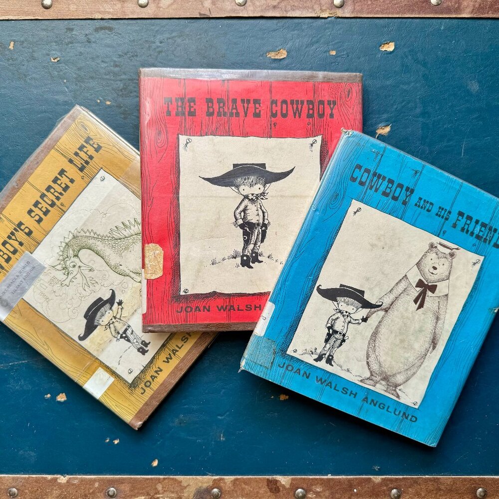 3 Rare Hardcover Vintage Books by Joan Walsh Anglund Cowboy's Secret Life